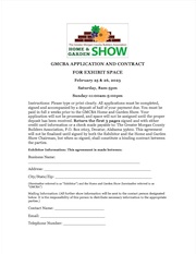The Greater Morgan County Builders Association 2023 North Alabama Home and Garden Show Contract.