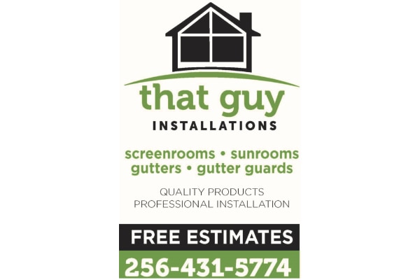 That Guy Installations Logo, a sponsor for the gmcba Home and Garden show in Decatur, Al.